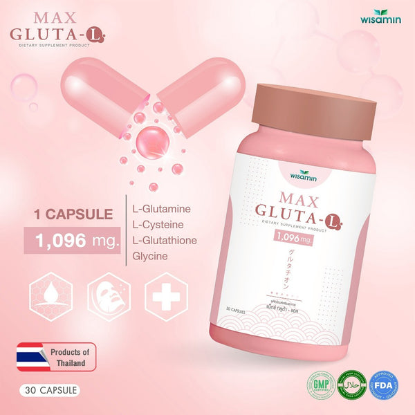 MAX GLUTA-L 1,000 mg | 30 Capsules
