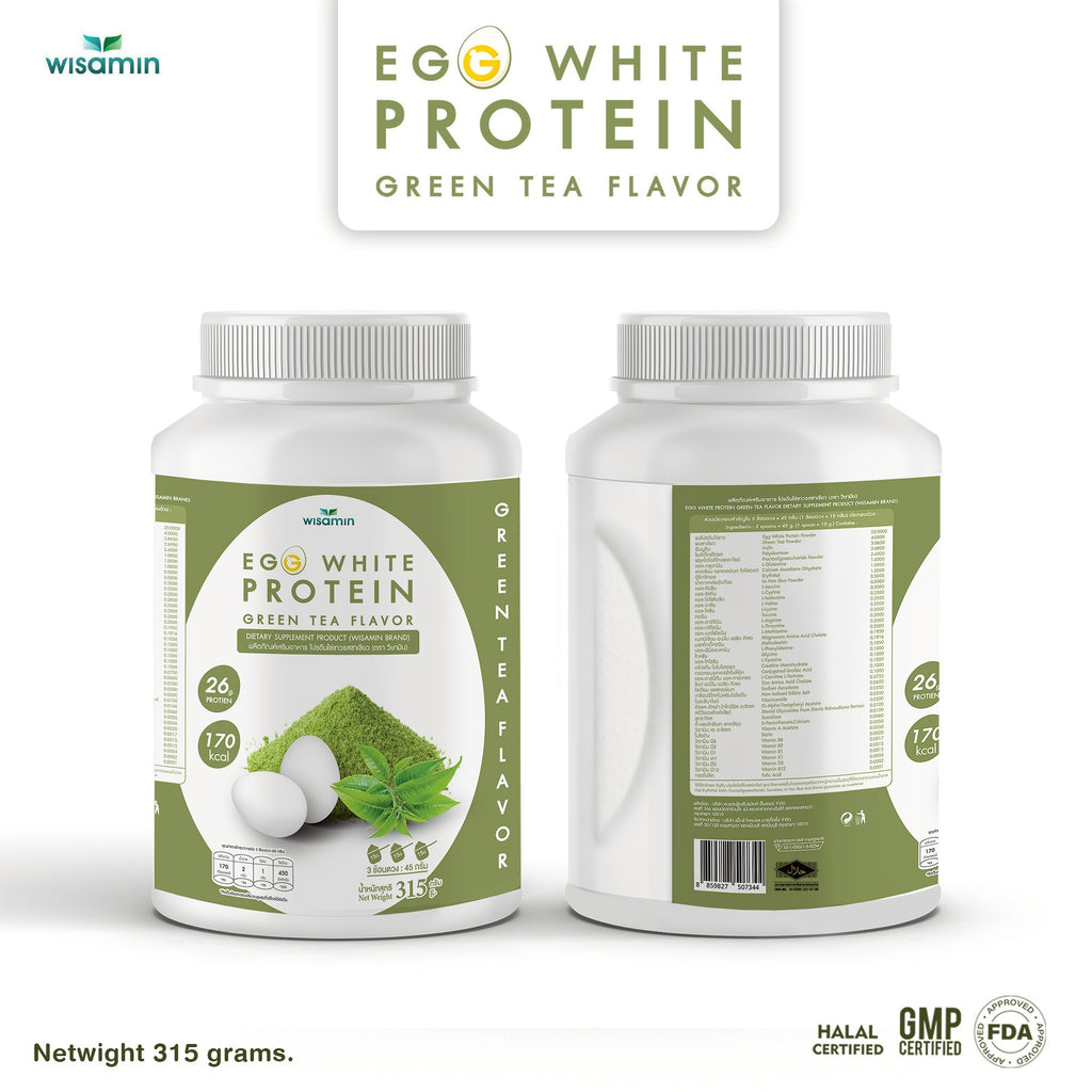 WISAMIN Egg White Protein Powder | 3 Flavors Available | 315g | Halal Certified | Gluten-Free | Soy-Free | Dairy-Free