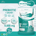 WISAMIN Wemin Bio | Prebiotics Inulin + FOS | Dietary Supplement | Halal Certified | 1 Bag (60 Sachets)