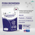 WISAMIN Posh Bio Wemin Postbiotic | Probiotics + Prebiotics | Halal Certified | 1 Bag (30 Sachets)