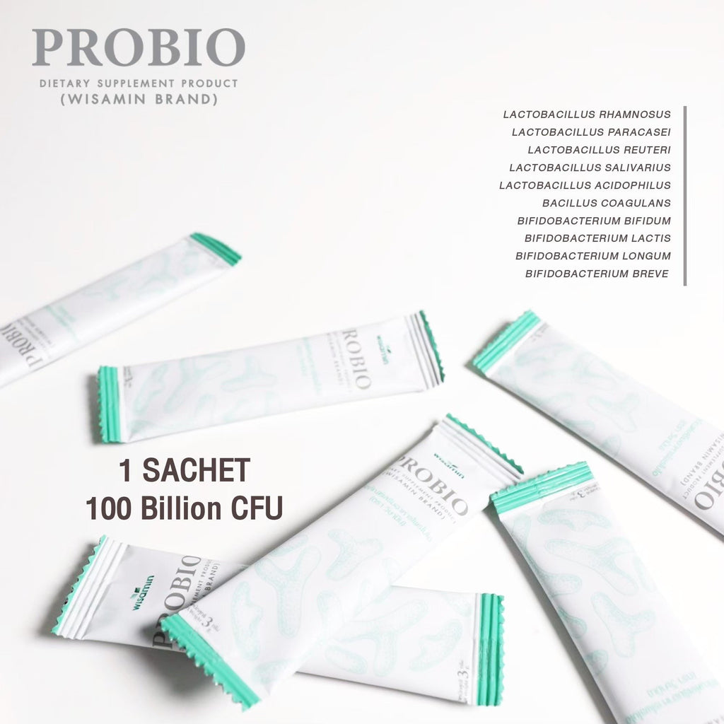 WISAMIN Probiotic | 3 Formula Options | 10 Probiotic Strains | 100 Billion CFU | Halal Certified | 1 Box 20 Sachets