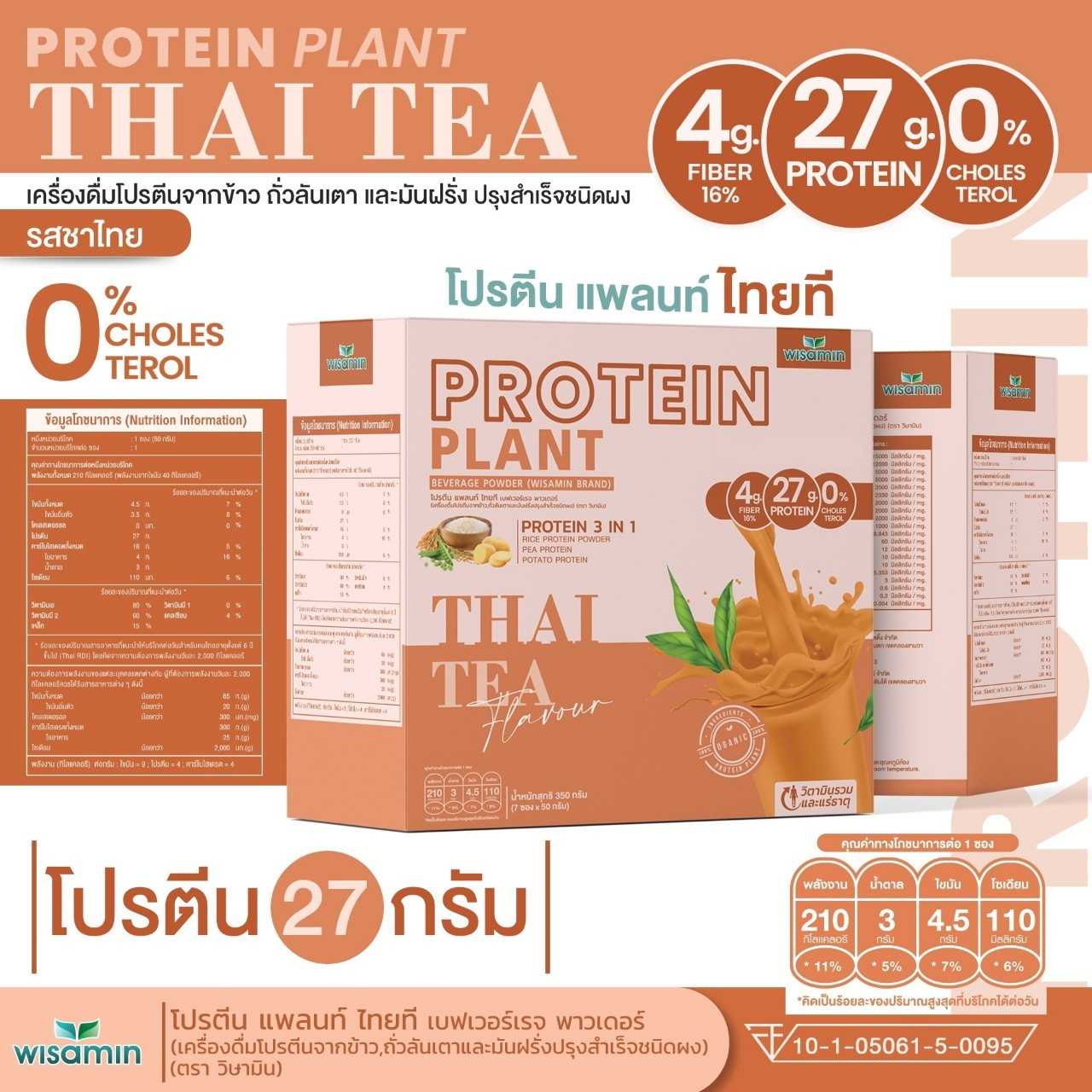 WISAMIN Plant Protein Formula 1 | 7 Sachets per Box | 10 Flavors | Halal Certified | Organic | Soy-Free | Non-GMO