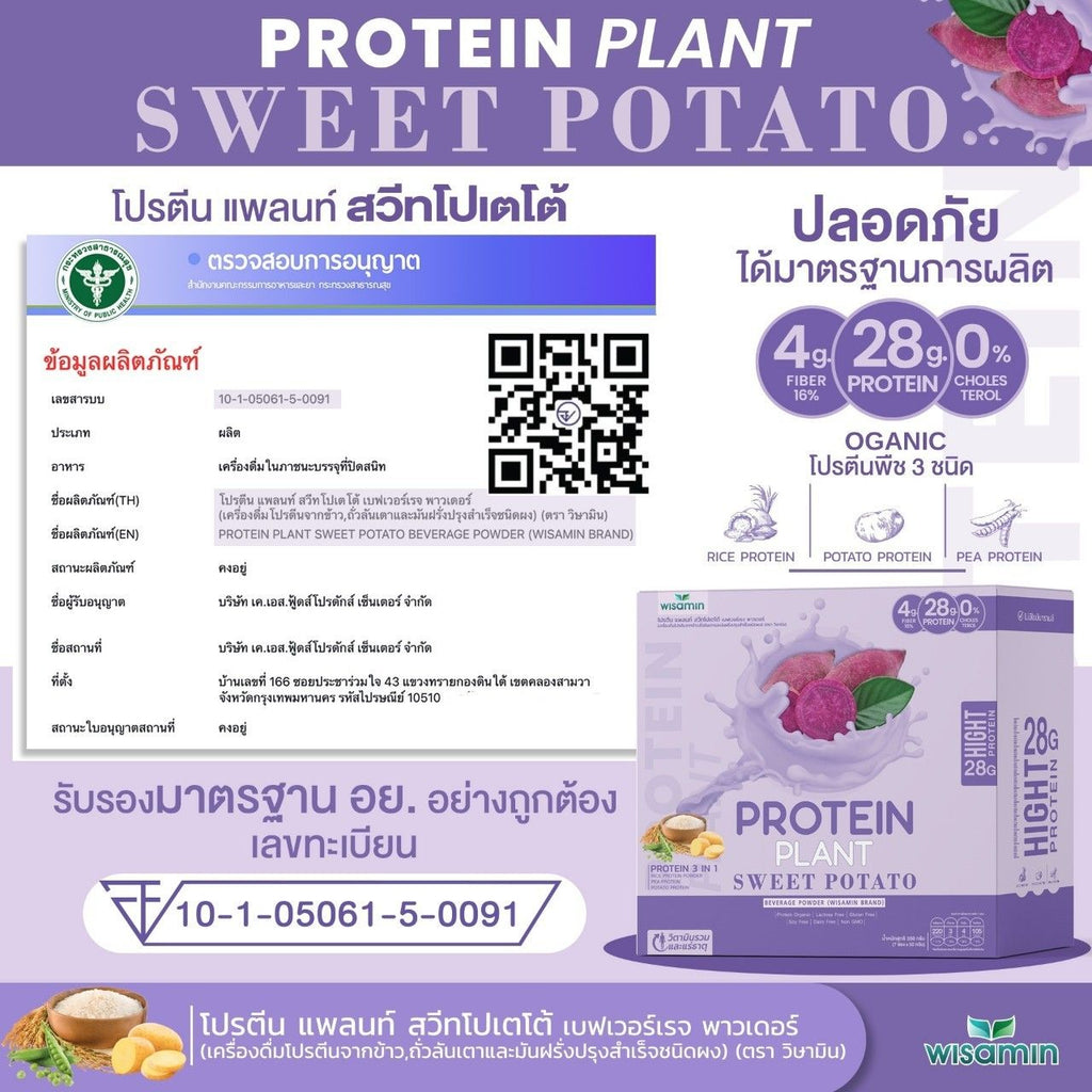 WISAMIN Plant Protein Formula 1 | 7 Sachets per Box | 10 Flavors | Halal Certified | Organic | Soy-Free | Non-GMO