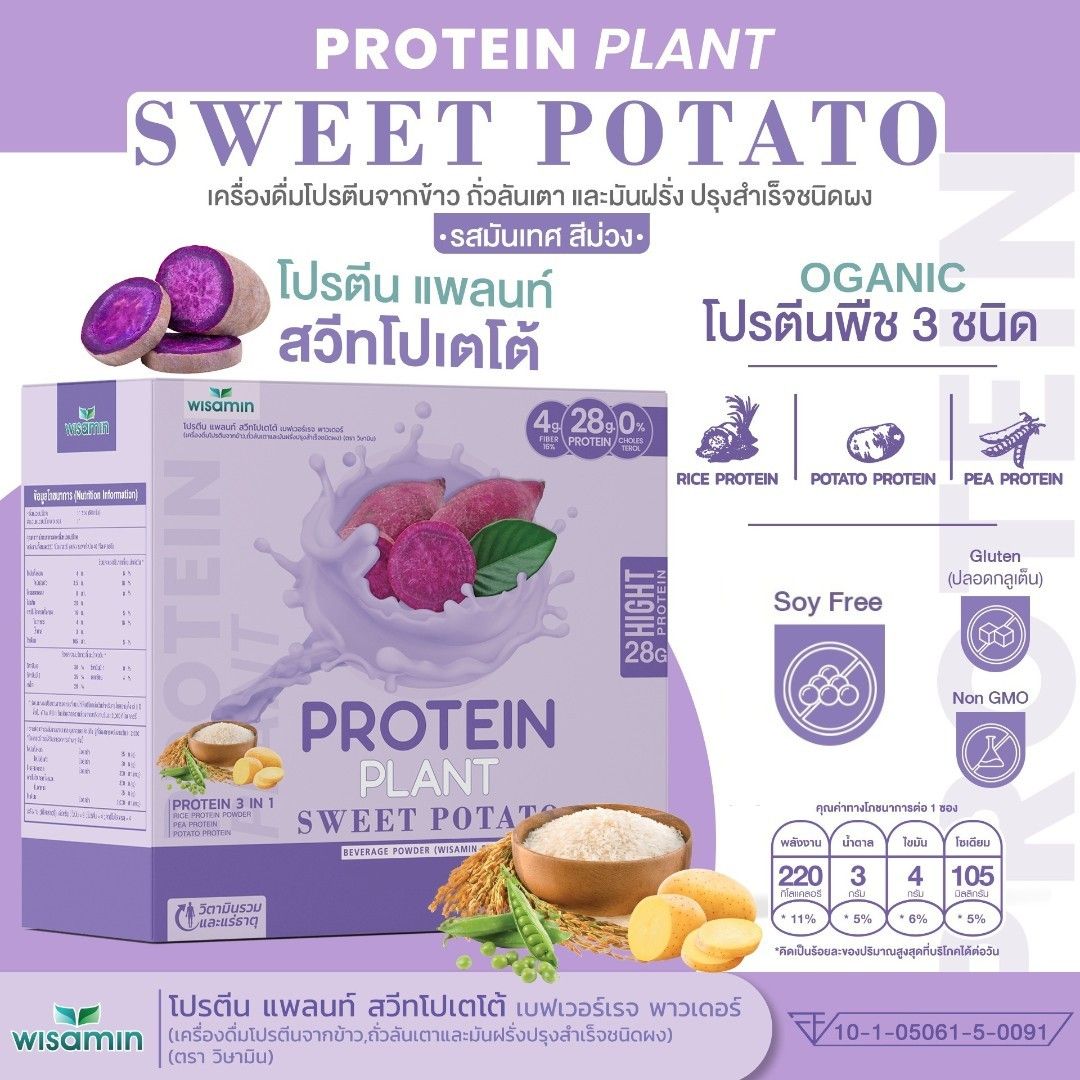 WISAMIN Plant Protein Formula 1 | 7 Sachets per Box | 10 Flavors | Halal Certified | Organic | Soy-Free | Non-GMO