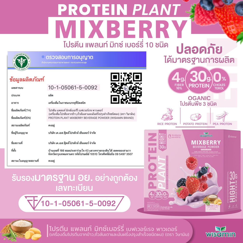WISAMIN Plant Protein Formula 1 | 7 Sachets per Box | 10 Flavors | Halal Certified | Organic | Soy-Free | Non-GMO