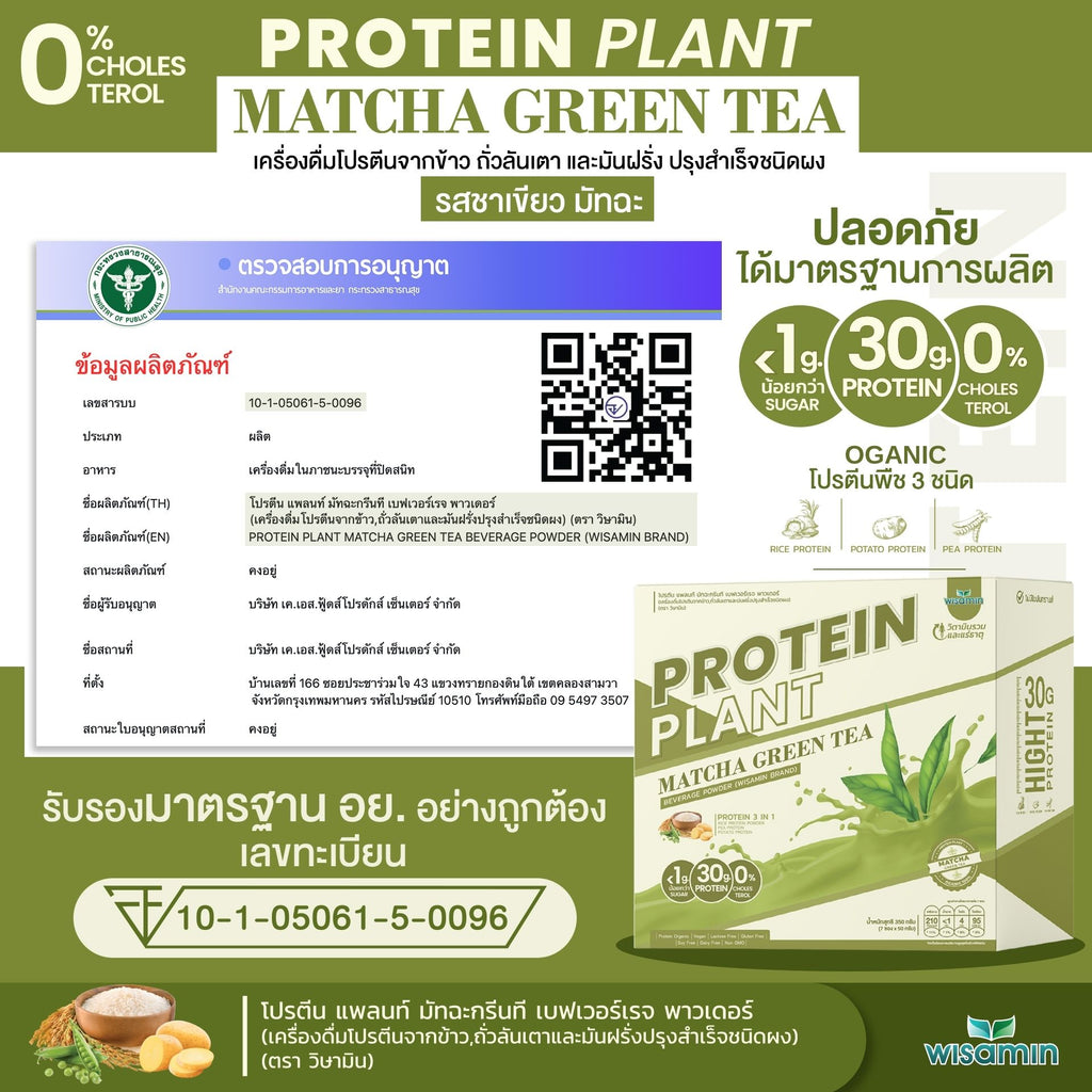 WISAMIN Plant Protein Formula 1 | 7 Sachets per Box | 10 Flavors | Halal Certified | Organic | Soy-Free | Non-GMO