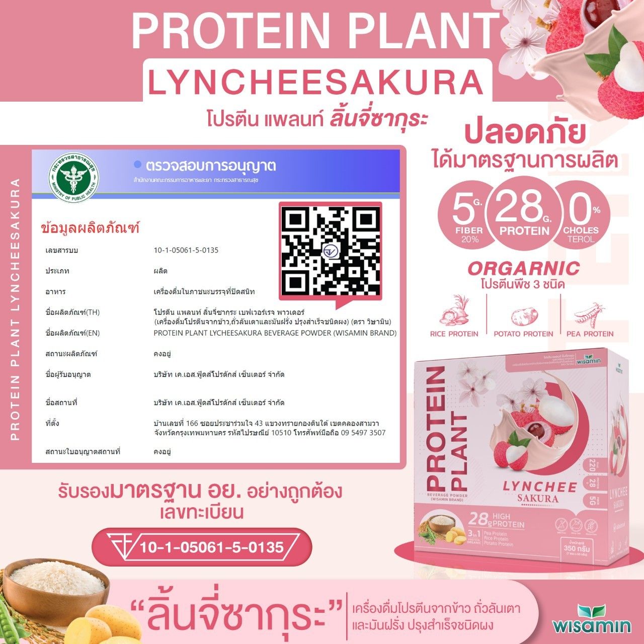WISAMIN Plant Protein Formula 1 | 7 Sachets per Box | 10 Flavors | Halal Certified | Organic | Soy-Free | Non-GMO