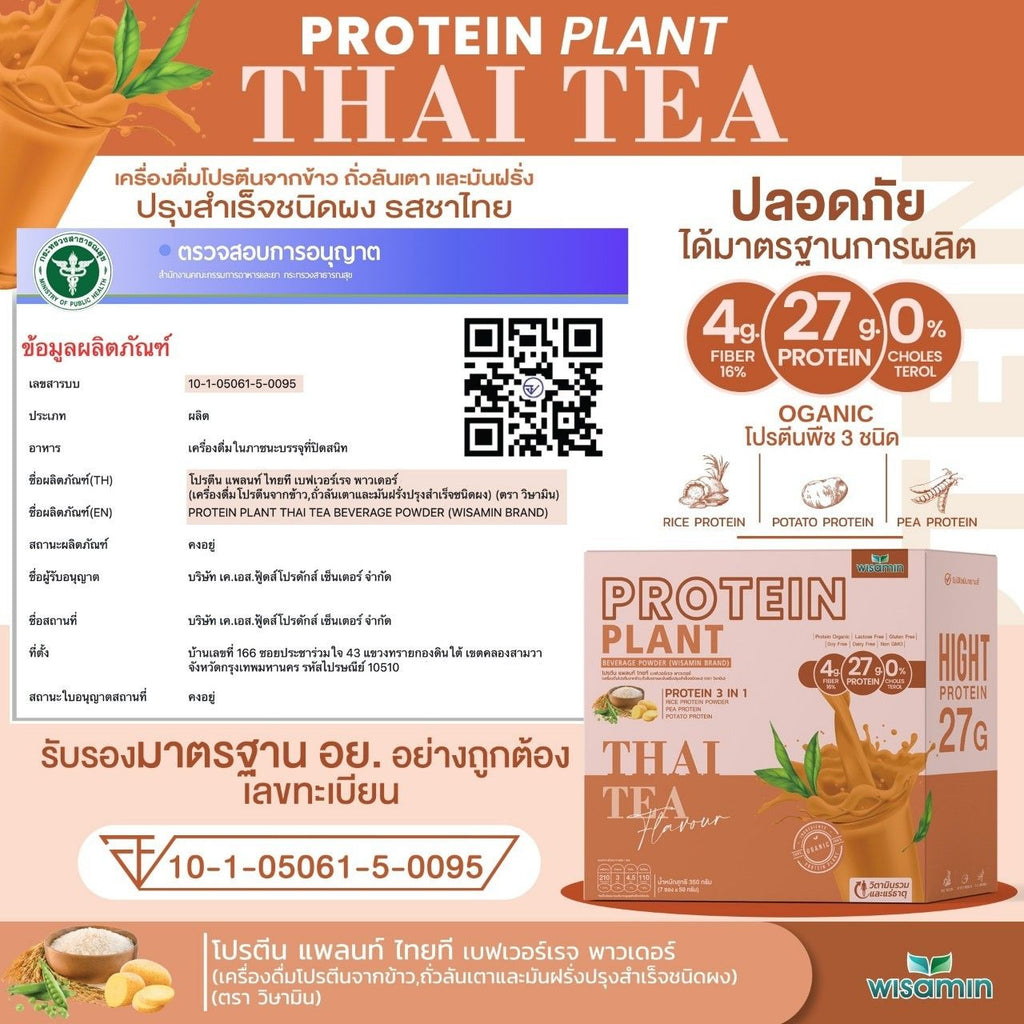 WISAMIN Plant Protein Formula 1 | 7 Sachets per Box | 10 Flavors | Halal Certified | Organic | Soy-Free | Non-GMO