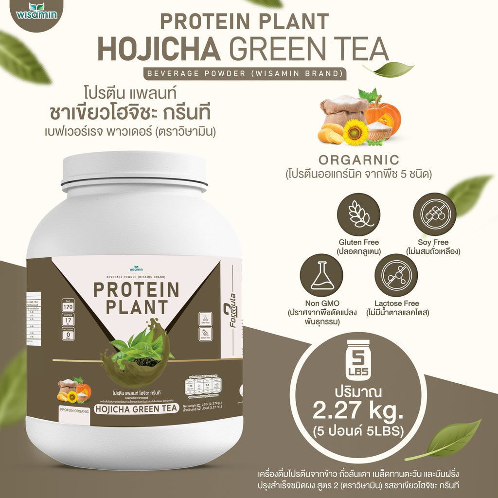 WISAMIN Plant Protein Formula 2 | 2.27 kg (5LB) | 8 Flavors | Organic | Halal | Soy-Free | Non-GMO