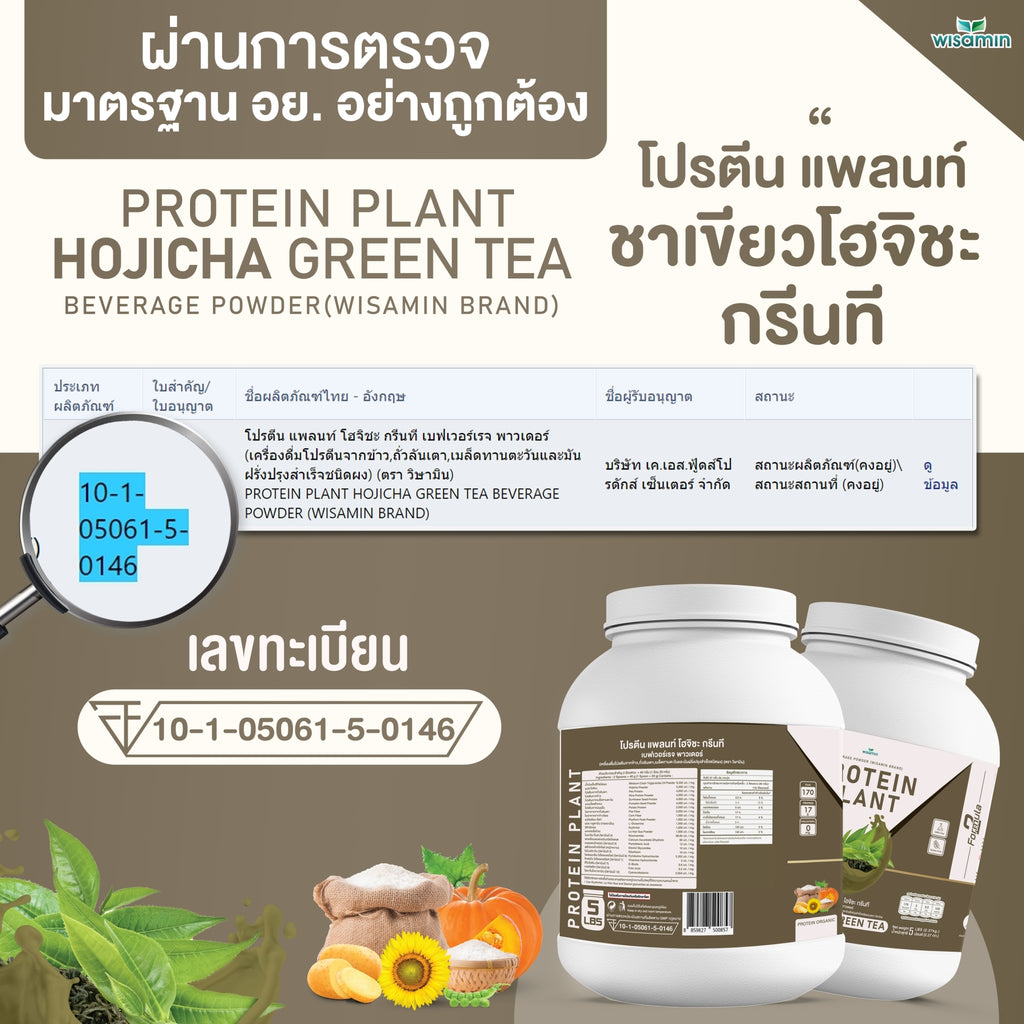 WISAMIN Plant Protein Formula 2 | 2.27 kg (5LB) | 8 Flavors | Organic | Halal | Soy-Free | Non-GMO