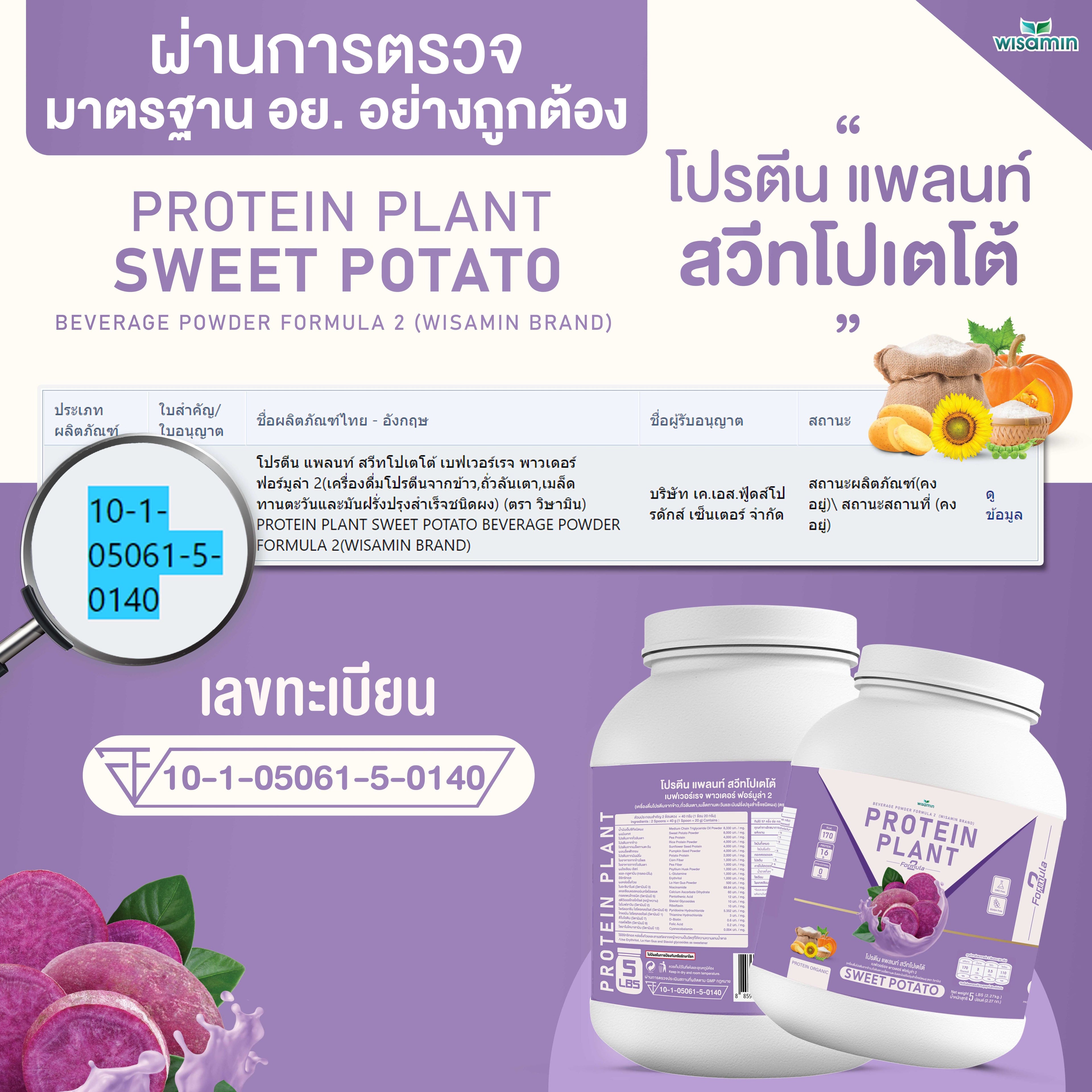 WISAMIN Plant Protein Formula 2 | 2.27 kg (5LB) | 8 Flavors | Organic | Halal | Soy-Free | Non-GMO