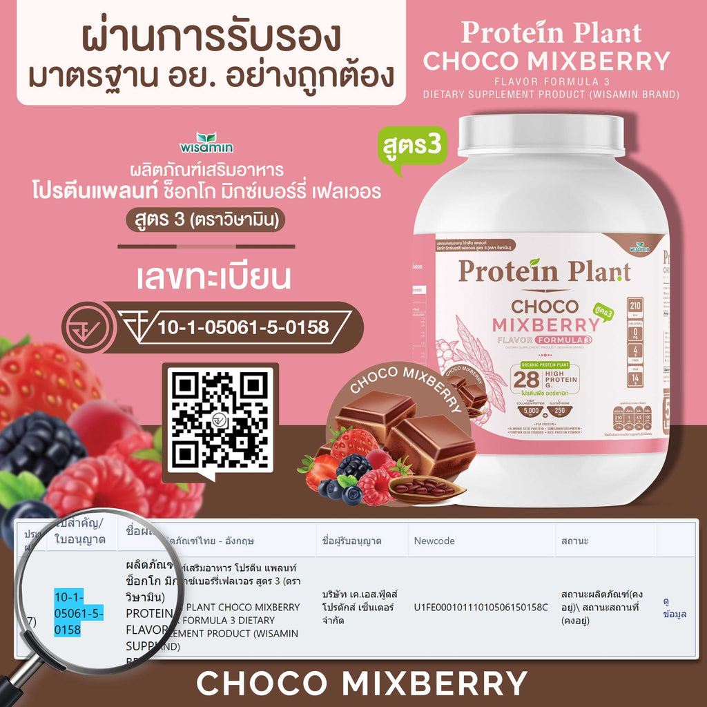WISAMIN Plant Protein Formula 3 | 2.27 kg (5 lb) | 11 Flavors | Halal | Organic | Collagen Peptide | L-Glutathione