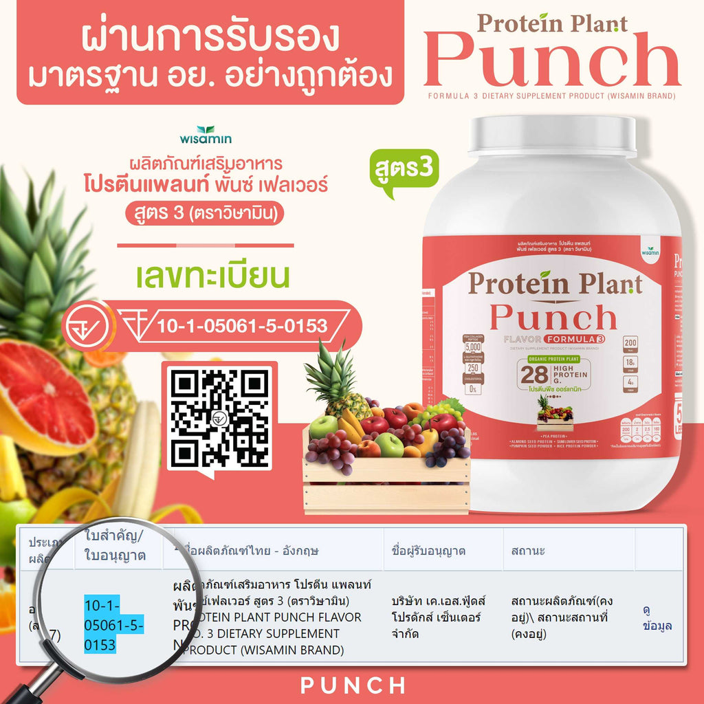 WISAMIN Plant Protein Formula 3 | 2.27 kg (5 lb) | 11 Flavors | Halal | Organic | Collagen Peptide | L-Glutathione