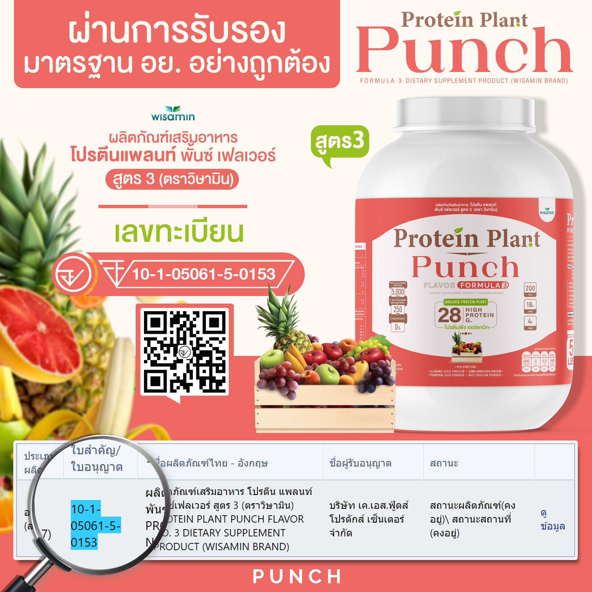 WISAMIN Plant Protein Formula 3 | 2.27 kg (5 lb) | 11 Flavors | Halal | Organic | Collagen Peptide | L-Glutathione