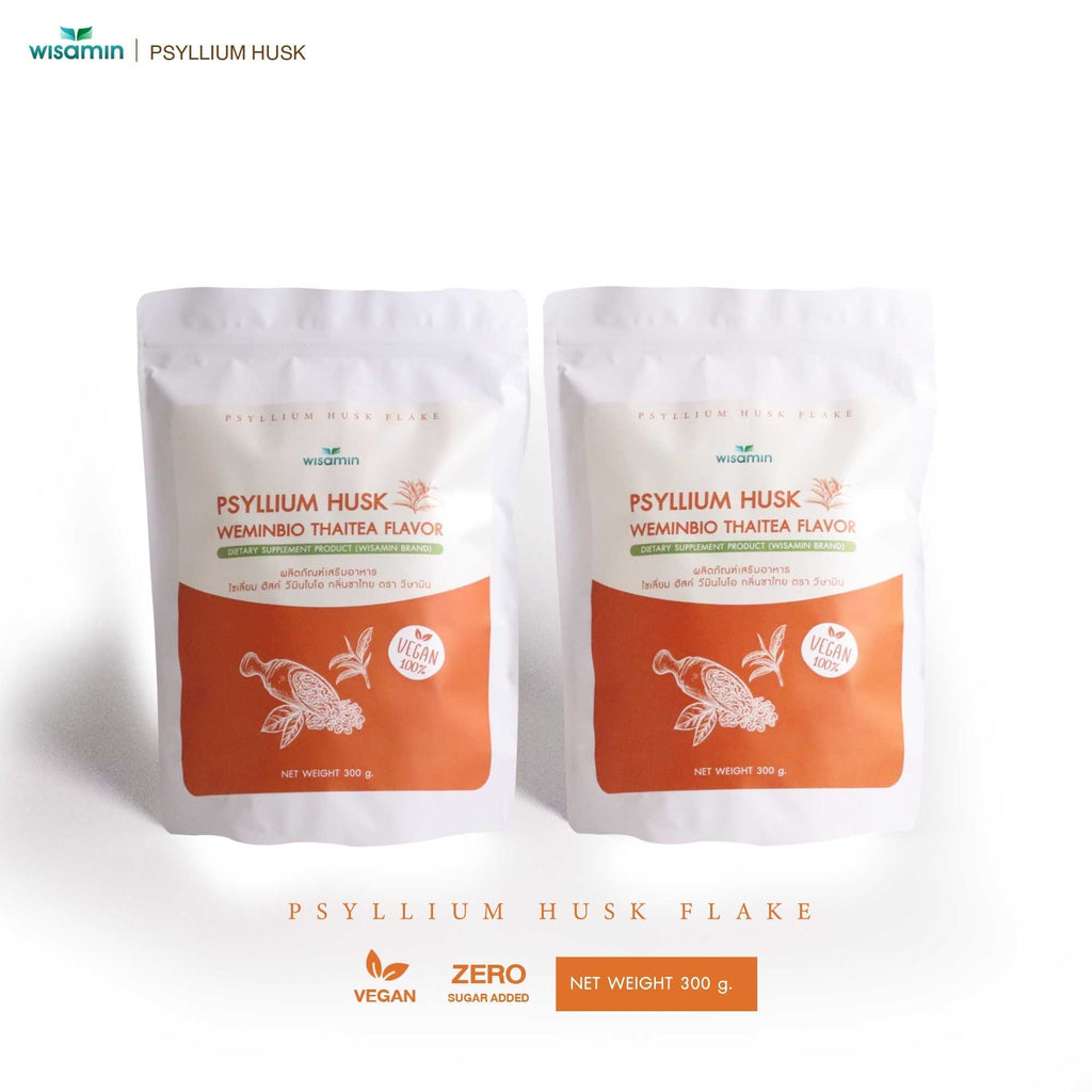WISAMIN WEMINBIO Psyllium Husk + Probiotics Fiber Drink | 5 Flavors | 300g per Bag | Vegan | Non-GMO | Halal Certified