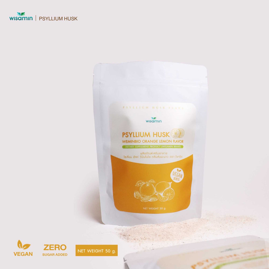 WISAMIN WEMINBIO Psyllium Husk + Probiotics Fiber Drink | 5 Flavors | 50g per Bag | Vegan | Non-GMO | Halal Certified