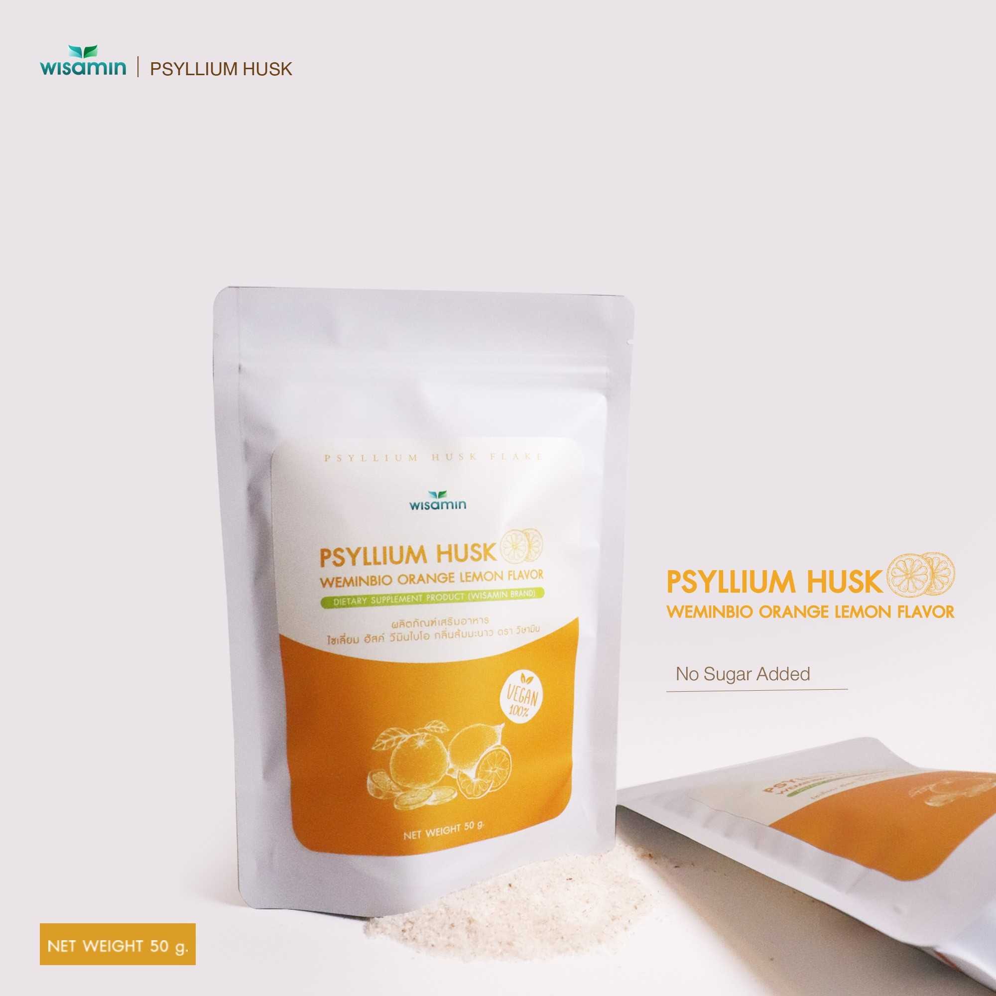 WISAMIN WEMINBIO Psyllium Husk + Probiotics Fiber Drink | 5 Flavors | 50g per Bag | Vegan | Non-GMO | Halal Certified