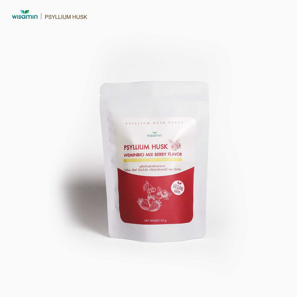 WISAMIN WEMINBIO Psyllium Husk + Probiotics Fiber Drink | 5 Flavors | 50g per Bag | Vegan | Non-GMO | Halal Certified
