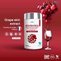 Resveratrol from Grape Skin Extract Capsule | 30 Capsules
