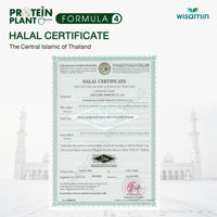 WISAMIN Plant Protein Formula 4 | Protein tinggi 18-22g | 900g 2LBS | 14 Perisa | Diperakui Halal | Organik | Campuran Probiotik & Vitamin-Mineral