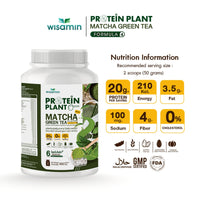 WISAMIN Plant Protein Formula 4 | Protein tinggi 18-22g | 900g 2LBS | 14 Perisa | Diperakui Halal | Organik | Campuran Probiotik & Vitamin-Mineral