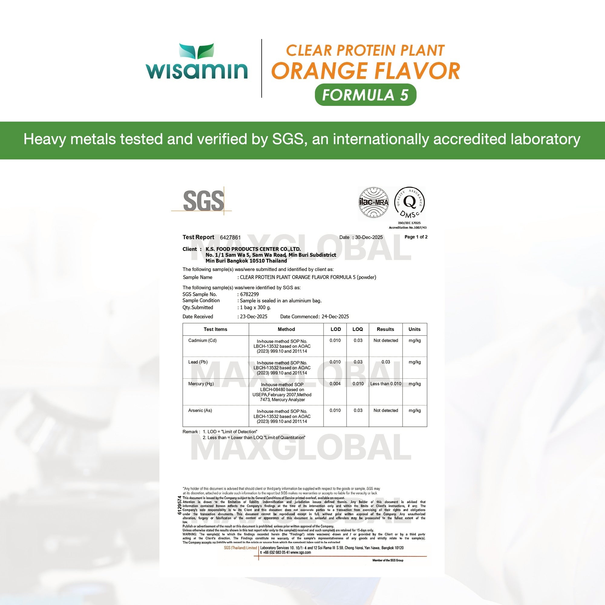 WISAMIN Clear Plant Protein Peptide Formula 5 | 540g | 5 Flavors | Halal Certified | Gluten-Free | Non-GMO