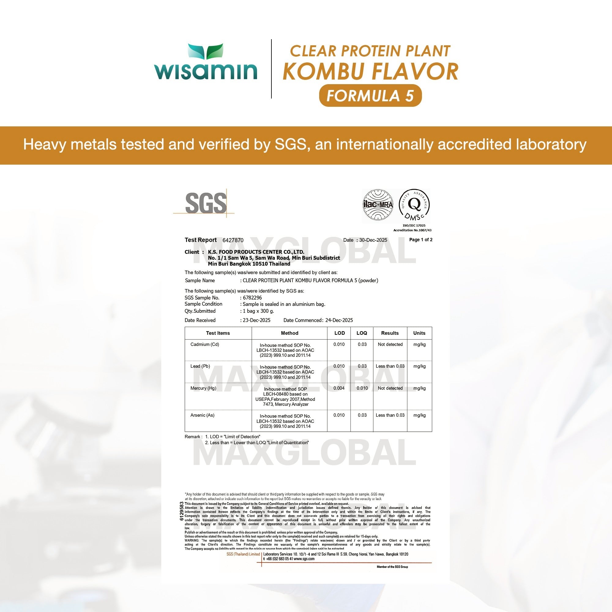 WISAMIN Clear Plant Protein Peptide Formula 5 | 150g | 5 Flavors | Halal Certified | Gluten-Free | Non-GMO
