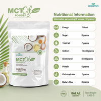MCT Oil Powder 100% | 1,000g (1kg)