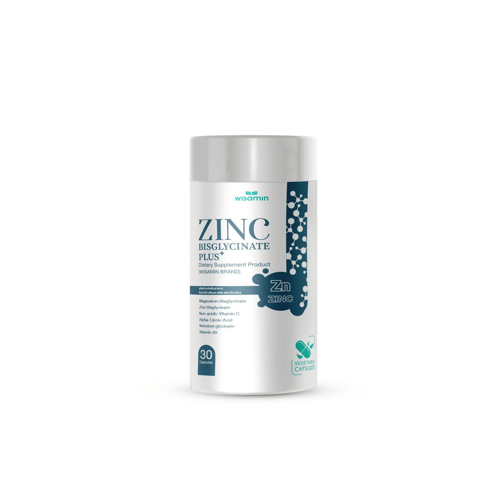 WISAMIN Zinc Bisglycinate Plus 590 mg | 30 Capsules | Halal Certified