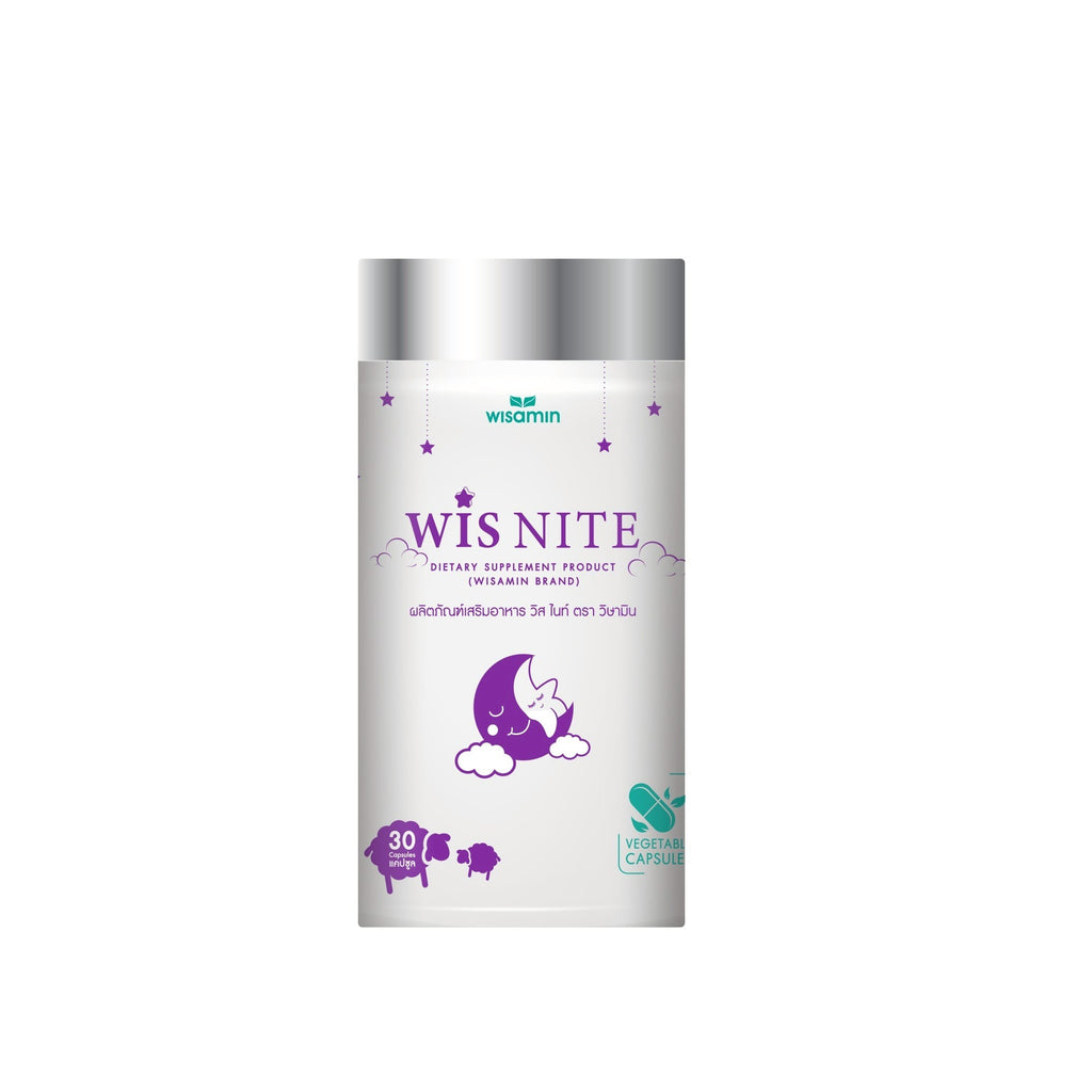 WISAMIN Wis Nite | Magnesium Bisglycinate + Chamomile | 1,100mg Vegetable Capsules | Halal | 30 Caps