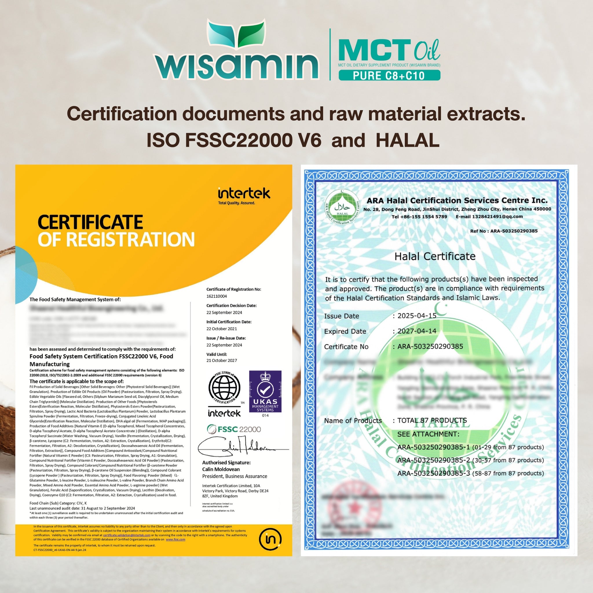 WISAMIN 100% Pure Coconut MCT Oil C8+C10 | Liquid 250ml | Vegan & Keto