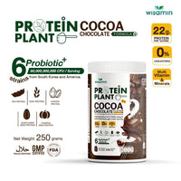 WISAMIN Plant Protein Formula 4 | Protein tinggi 18-22g | 250g | 14 Perisa | Diperakui Halal | Organik | Campuran Probiotik & Vitamin-Mineral