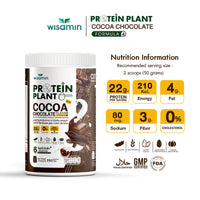 WISAMIN Plant Protein Formula 4 | Protein tinggi 18-22g | 250g | 14 Perisa | Diperakui Halal | Organik | Campuran Probiotik & Vitamin-Mineral