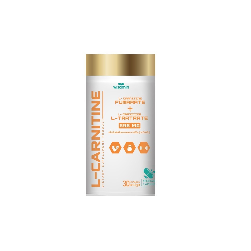WISAMIN L-Carnitine 500mg | Amino Acid Dietary Supplement | Halal Certified | 30 Capsules