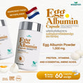 WISAMIN Egg Albumin Capsule 1,163 mg per Capsule | Halal Certified | 1 Bottle 60 Capsules
