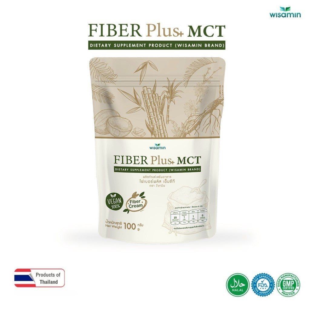 WISAMIN Fiber Plus MCT Creamer 100g | Halal Certified | Fiber & MCT Blend