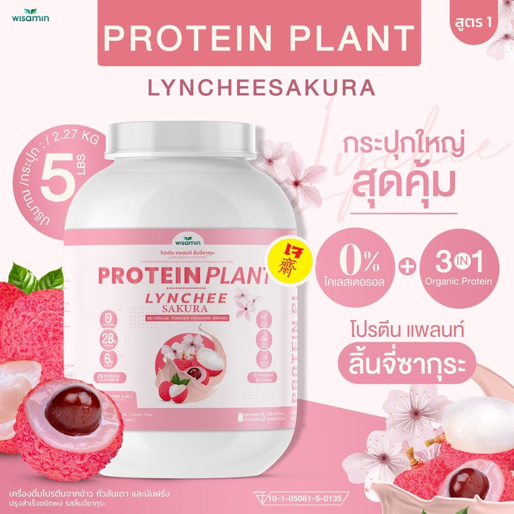 WISAMIN Plant Protein Formula 1 | 2.27 kg (5LB) | 10 Flavors | Organic | Halal | Soy-Free | Non-GMO