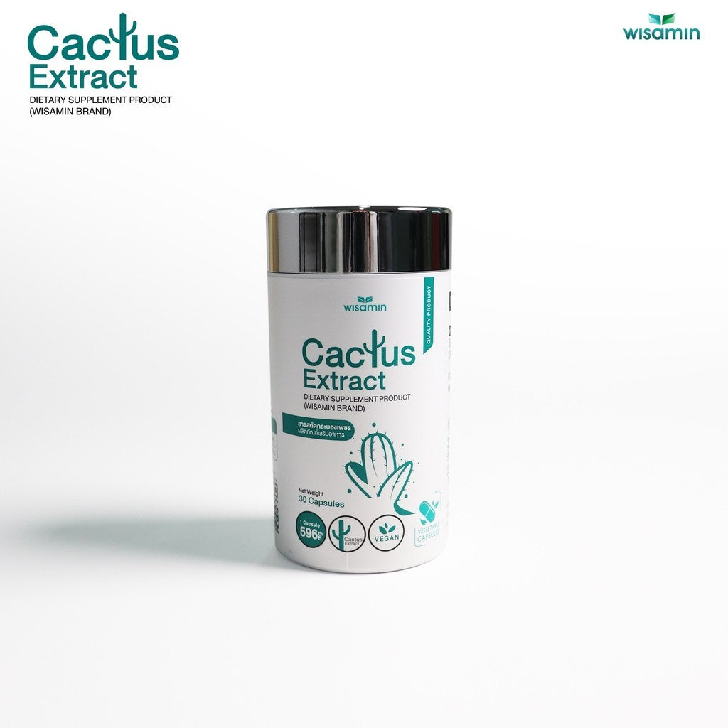 WISAMIN Cactus Extract 500 mg | Vegan |  Halal Certified | 30 Capsules