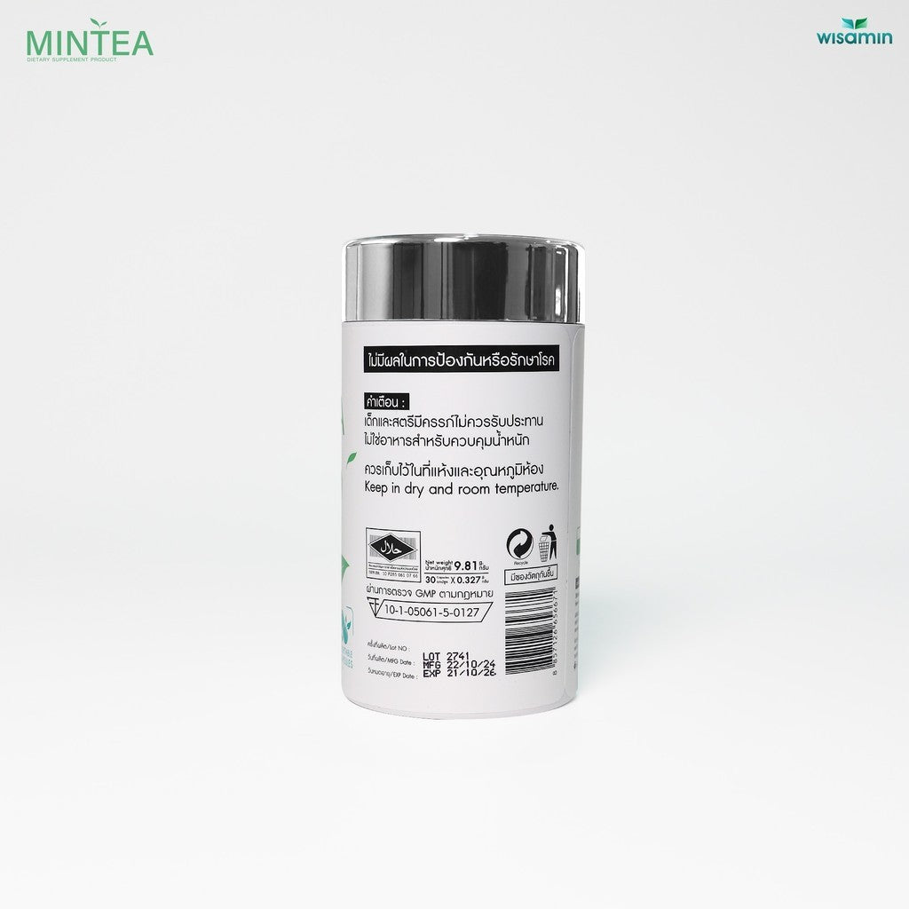 WISAMIN MINTEA Natural Green Tea Extract 327 mg per Capsule | Halal Certified | 1 Bottle 30 Capsules