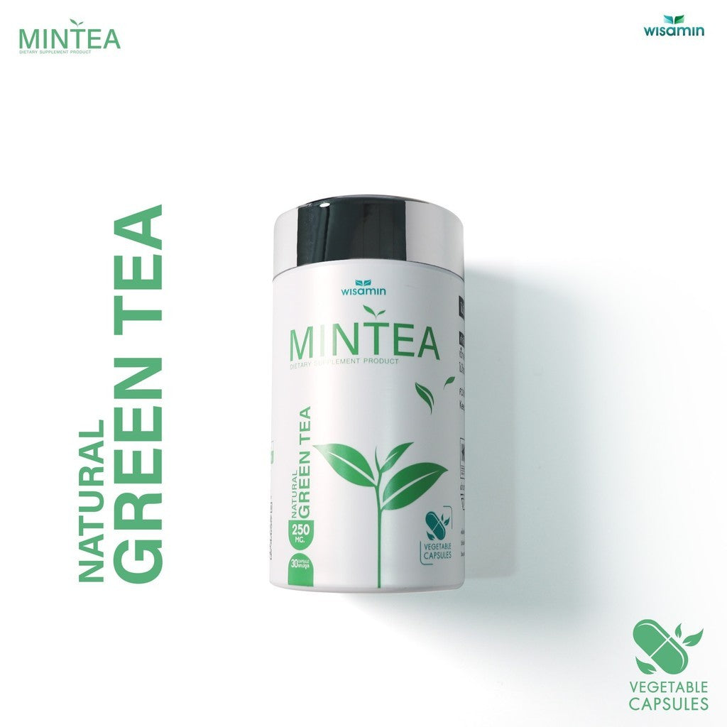 WISAMIN MINTEA Natural Green Tea Extract 327 mg per Capsule | Halal Certified | 1 Bottle 30 Capsules