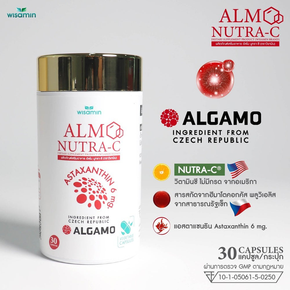 ALMO NUTRA-C Astaxanthin + Vitamin C 590 mg | 30 Capsules