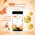 WISAMIN Gluta Colla Blink Thai Tea Flavor | 392g | Halal Certified | Fish Collagen & L-Glutathione